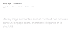 Desktop Screenshot of macary-page-architectes.com