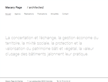 Tablet Screenshot of macary-page-architectes.com